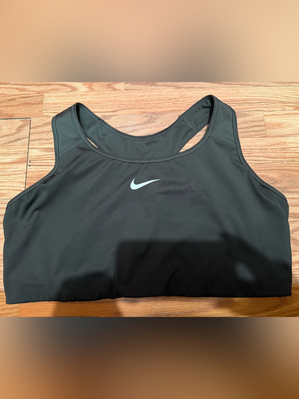 Nike Black Sports Bra with White Swoosh